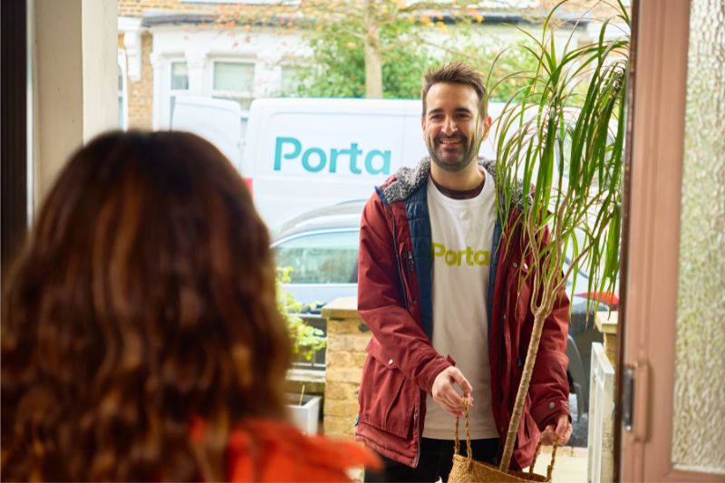 A Porta delivery being brought to the doorstep